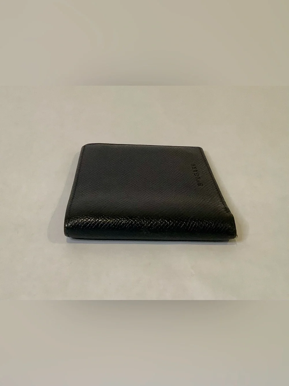 Bulgari Black Textured Leather Card & Key Wallet